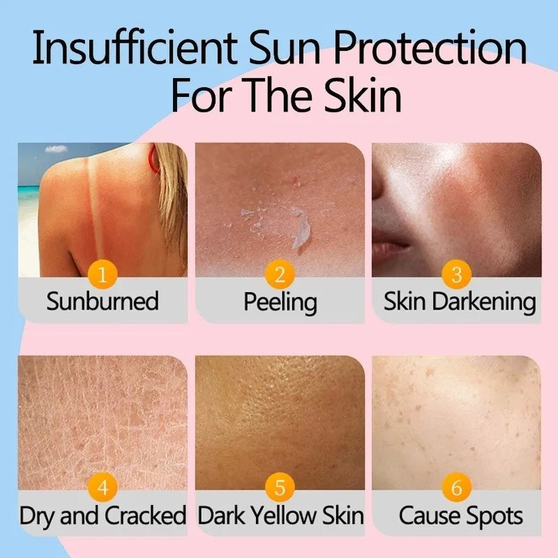 Sadoer Sunscreen Cream With High Protection SPF 90+ PA+++ Whitening Waterproof Sweatproof Lasting Moisturizing 50g