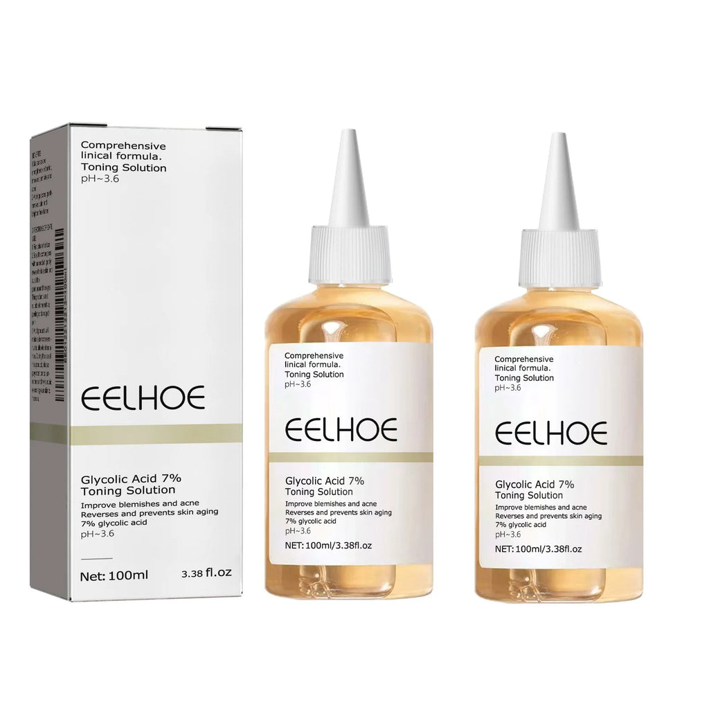 Solución tonificante de ácido glicólico al 7% para el acné, efecto lifting, reafirmante, antiarrugas, piel radiante, cuidado facial, tónico de ácido glicólico