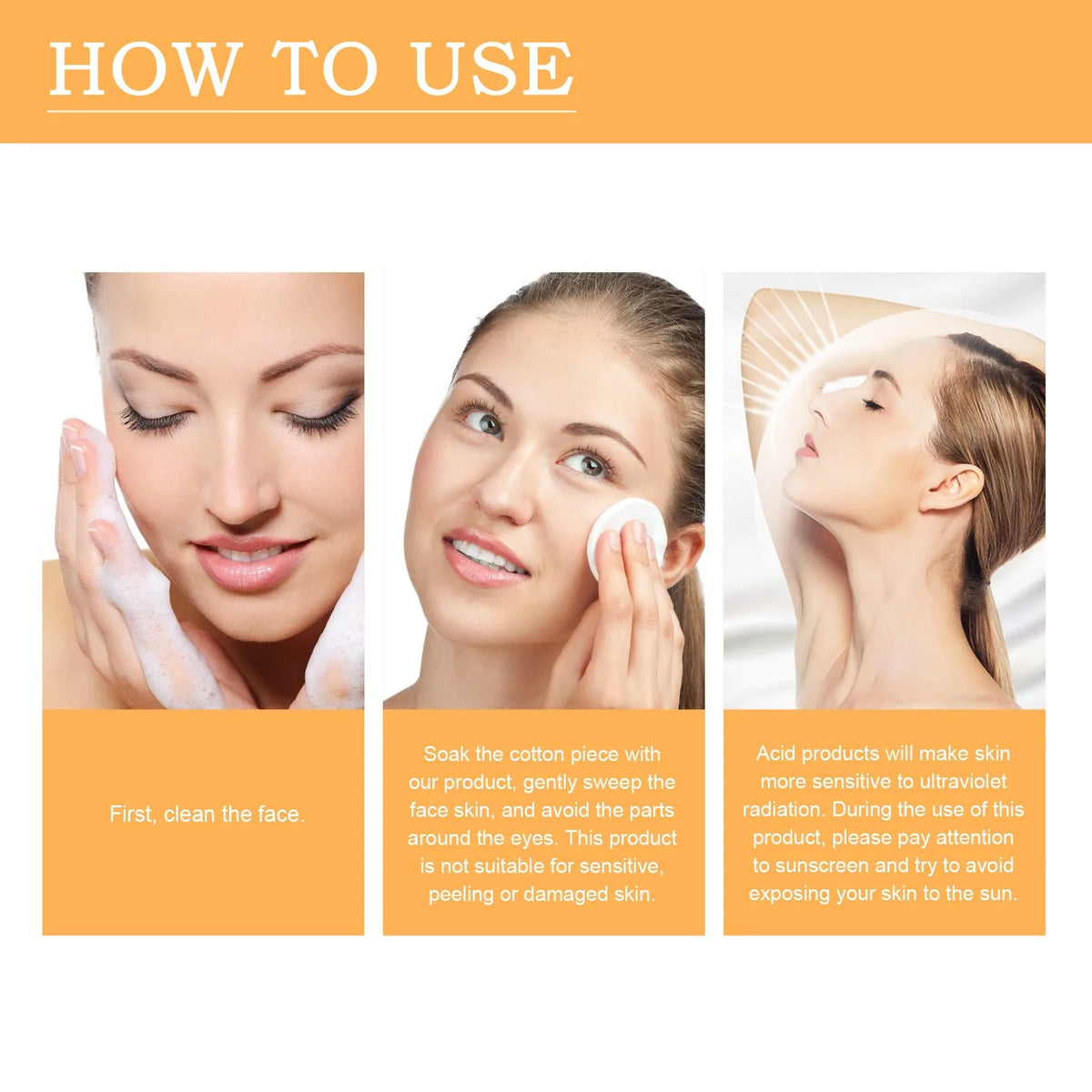 Solución tonificante de ácido glicólico al 7% para el acné, efecto lifting, reafirmante, antiarrugas, piel radiante, cuidado facial, tónico de ácido glicólico